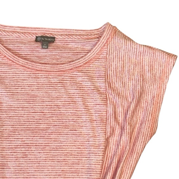 Chic Pink Striped Dress T By Talbots - Picture 4 of 9